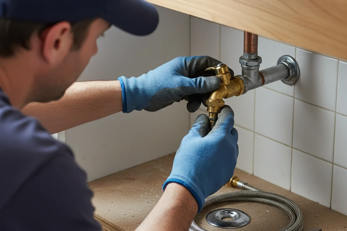 Shutoff valve and fitting work during Emergency Plumbing in Cottage Grove